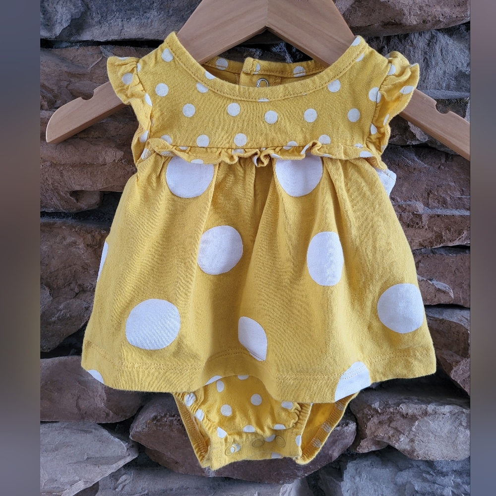 Carter's Yellow and White Polka Dot Dress